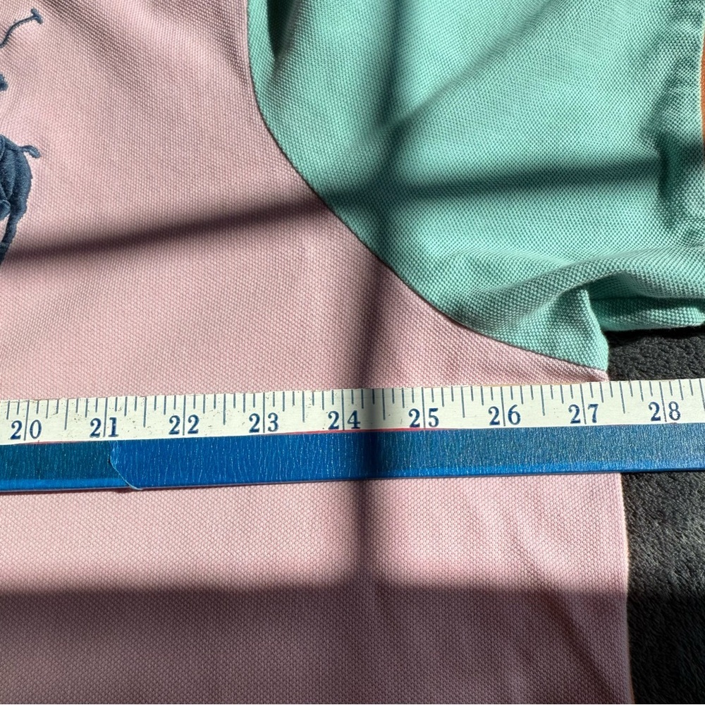 Polo by Ralph Lauren Pastel color block Shirt size XXL classic fit big pony EUC - Picture 7 of 7